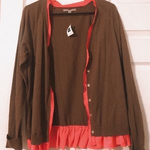Brown and pink cardigan